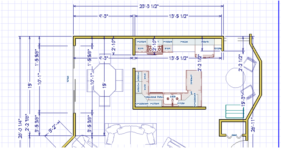 Kitchen space plan before
