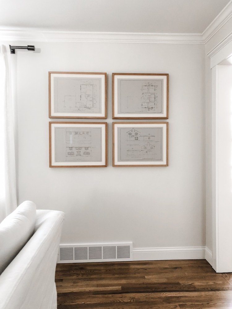 hanging art in same size frames